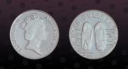 AUSTRALIA 10 Dollars AUSTRALIA, KM P4 , Silver, 10 Dollars , 1992, Proof, Emperor penguin. Silver Piefort. Double Thickness. Weight: 40 grams. Nice c -