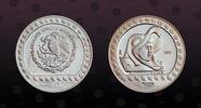 MEXICO 25 Pesos MEXICO, KM# 554 , Silver, 25 Pesos, 1992, Proof, Eagle warrior. Coin housed in Original Mint Capsule! Coin in excellent conditio -