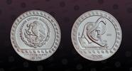 MEXICO 100 Pesos MEXICO, KM# 556 , Silver, 100 Pesos, 1992, Proof, Eagle warrior. Coin housed in Original Mint capsule! Coin in excellent conditi -