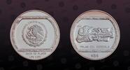 MEXICO 5 Nuevos Pesos MEXICO, KM# 582 , Silver, 5 Nuevos Pesos, 1993, Proof, Palma Con Cecodrilo - Crocodile. Coin in excellent condition! -