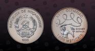 MOZAMBIQUE 1000 Meticais MOZAMBIQUE, KM# 128 , Silver, 1000 Meticais, 1998, Proof, 2000 Summer Olympics - Sydney. Coin in excellent condition! -