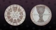 AUSTRIA 100 Schilling AUSTRIA, KM# 2934 , Silver, 100 Schilling , 1977, Proof, 1200th Anniversary - Kremsmunster Monastery. Coin in excellent conditi -
