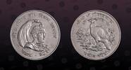 NEPAL 25 Rupee NEPAL, KM# 839 , Silver, 25 Rupee, VS2031-1974, Mint Strike, Himalayan Monal Pheasant. Coin housed in Original Mint capsule! Coi -
