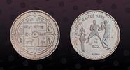 NEPAL 500 Rupee NEPAL, KM# 1058 , Silver, 500 Rupee, 1992, Proof, Olympics - Two boxers. Coin in excellent condition! -