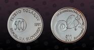 SLOVENIA 500 Tolarjev SLOVENIA, KM# 1 , Silver, 500 Tolarjev, 1991, Proof, 1st Anniversary of Independence. Coin housed in Original Mint Capsule! Coin -