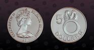 SOLOMON ISLANDS 5 Dollars SOLOMON ISLANDS , KM# 7 , Silver, 5 Dollars, 1981, Proof, Bokolo - fossilized clam shell. Scarce. Only 448 silver proof struck! -
