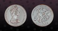 SOLOMON ISLANDS 5 Dollars SOLOMON ISLANDS , KM# 13a , Silver, 5 Dollars, 1982, Proof, Battle of Guadalcanal. Scarce type! Coin in excellent condition! -