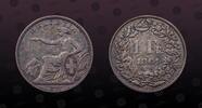 SWITZERLAND 1 Franc SWITZERLAND, KM# 9a , Silver, 1 Franc, 1861B, Mint Strike, Nice silver coin! -
