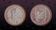 SWITZERLAND 5 Francs SWITZERLAND, KM# 40 , Silver, 5 Francs, 1969B, Mint Strike, Nice silver coin! -