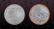 SWITZERLAND 20 Francs SWITZERLAND, KM# 84 , Silver, 20 Francs, 1998, Proof, Meyer (1825-1898). Coin housed in Original Mint capsule! Coin in excellent -
