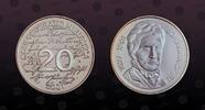 SWITZERLAND 20 Francs SWITZERLAND, KM# 94 , Silver, 20 Francs, 2001, Proof, Johanna Spyri (1827-1901). Coin housed in Original Mint capsule! Coin in e -