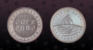 SWITZERLAND 20 Francs SWITZERLAND, KM# 101 , Silver, 20 Francs, 2002, Proof, Expo '02 - Child at water edge. Coin housed in Original Mint capsule! Coi -