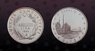 TURKEY 4000000 Lira TURKEY, KM# 1109 , Silver, 4000000 Lira, 1999, Proof, Bogazici (Bosphorus) and EURO. Coin in excellent condition! -