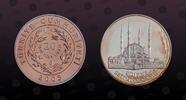 TURKEY 20 Lira TURKEY, KM Unlisted , Silver, 20 Lira, 2005, Proof, Edirne Mosque. Coin in excellent condition! -