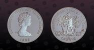 TURKS & CAICOS ISLANDS 10 Crowns TURKS & CAICOS ISLANDS , KM P5 , Silver, 10 Crowns, 1982, Proof, I.Y.C. Silver Piefort. Very Rare. 80 pieces minted! Double Thic -