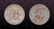 UGANDA 5000 Shillings UGANDA , KM# 90 , Silver, 5000 Shillings, 2002, Proof, The Big Five - Leopard. Very scarce and popular type! Coin in excellent c -