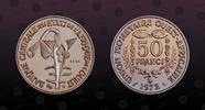 WEST AFRICAN STATES 50 Francs WEST AFRICAN STATES , KM# E6 , Copper-Nickel, 50 Francs, 1972, Specimen, Essai. High grade! Coin in excellent condition! -