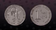 WEST AFRICAN STATES 1 Franc WEST AFRICAN STATES , KM# E8 , Steel, 1 Franc , 1976, Specimen, Essai. High grade! Coin in excellent condition! -