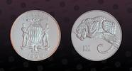 ZAMBIA 100 Kwacha ZAMBIA , KM# 57 , Silver, 100 Kwacha, 1998, Proof, Leopard on a branch. Very rare silver proof coin in excellent condition! Coin -