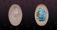 ZAMBIA 4000 Kwacha ZAMBIA , KM# 104 , Silver, 4000 Kwacha, 2000, Proof, Millennium - 1000 Years of Exploration Rev. Multicolored portrait of Sir Fr -