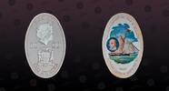 ZAMBIA 4000 Kwacha ZAMBIA , KM# 106 , Silver, 4000 Kwacha, 2000, Proof, Millennium - 1000 Years of Exploration. Multicolored portrait of Amundsen a -