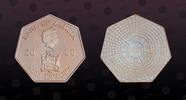 ZAMBIA 4000 Kwacha ZAMBIA , KM# 175 , Silver, 4000 Kwacha, 2000, Proof, Year 2001 Calendar. 7-sided. Nice coin in excellent condition! Coin has ful -