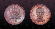 EQUATORIAL GUINEA 75 Pesetas EQUATORIAL GUINEA , KM# 10.1 , Silver, 75 Pesetas, 1970, Proof, President Abraham Lincoln. Hallmark 1000 in oval at left tusk -