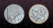 FINLAND 100 Markkaa FINLAND, KM# 78 , Silver, 100 Markkaa, 1994, Proof, Stadium of Friendship. Coin housed in Original Mint capsule! Coin in excelle -