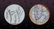 FINLAND 100 Markkaa FINLAND, KM# 84 , Silver, 100 Markkaa, 1997, Proof, 100th Birthday - Paavo Nurmi. Coin housed in Original Mint capsule! Coin in -
