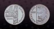 FINLAND 100 Markkaa FINLAND, KM# 94 , Silver, 100 Markkaa, 2000, Proof, Aleksis Kivi. Very rare in proof! Coin housed in Original Mint Capsule! Coin -