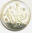 Deutschland 3 Stück Medaillen Set Fußball WM 1974 1974 Feinsilber 1000/1000 ohne Box S , Patina