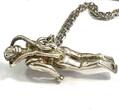 Anhänger und Kette Taucher 925er Sterling Silber London England 1977