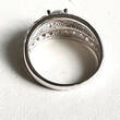 Moderner Zirkoniaring Solitär Zirkonia DQCZ 925 er Sterling Silber Ring Gr. 60 sehr gut