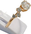 Ring Gr. 66 Verspielter Roségold Ring DQCZ sieben Zirkonia 585 er Gold sehr gut