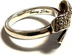 Silberring Gr. 54 Thomas Sabo Schleifenring Ring Schleife Zirkonia 925 er Silber gut