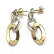 Ohrringe Hängende Ohrstecker 585er Gold bicolor 14 Karat