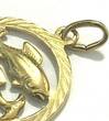 Deuschland  Anhänger Sternzeichen Fische Pisces 333 Gelbgold 2,6 cm 20. Februar - 20. März sehr gut