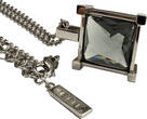 JETTE Anhänger 925 er Silber blauer Farbstein Jette Kette + Anhänger Quadrat gut