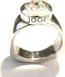 Deutschland JOOP! Silberring Joop Ring 925 er Silber mit großem klaren Zirkonia Stein FvS Gr. 59 stärkere Gebrauchsspuren