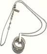 Deutschland JETTE Kette + Anhänger Jette Joop Silberkette und Pavé Anhänger Swing Kreise mit Zirkonia leichte Gebrauchsspuren
