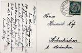 Deutschland Ansichtskarte Lied auf der schwäbischen Eisenbahn 1930 Liedkarte Zug Eisenbahn leicht bestoßene Ränder