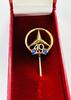 Deutschland Anstecknadel 40 Jahre Mercedes mit zwei blauen Saphiren 585 er Gelbgold Nadel 40 Jahre  Mercedes Benz  sehr gut