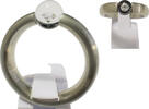 Deutschland Schmuckwerk Designer Ring schwebender Diamant Glasklar Kollektion Edelstahl + Brillant Handarbeit -