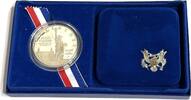 USA United States Statue of Liberty Coin Zertifikat + Box 1 Dollar 1986 PP