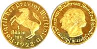 Deutschland 2001 REPLIK 1 Billion Notgeld der Provinz Westfalen 1923 - M... 338.53 &pound;  +  shipping