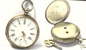 Deutschland Herren Taschenuhr GT Gédéon Thommen 4 Rubis 800 er Silber Taschenuhr mit Schlüsselaufzug vor 1900 gute Erhaltung