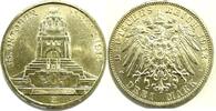 Kaiserreich, Sachsen Zur Jahrhundertfeier der Völkerschlacht bei Leipzig 1813-1913 3 Mark 1913 E vz