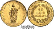 Italie 40 lires or 1848 Milan - PCGS MS 63  1848 PCGS MS 63