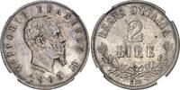 Italie  2 lires en argent - 1863 N BN Naples - NGC AU 55  390.13 £  +  21.67 £ shipping