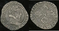 France 1/2 Franc au col plat Henry III of France, 1574-1589. -